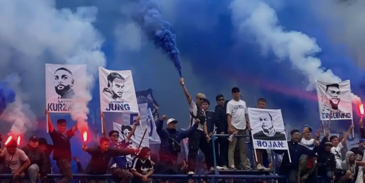 Persiapan skuad menjelang perayaan resmi rute konvoi Persib Bandung